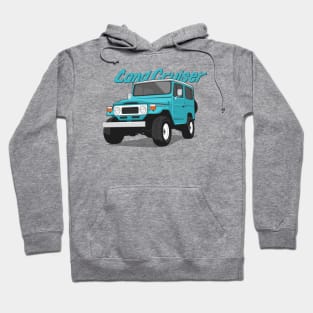 Land cruiser fj40 hardtop off road aqua Hoodie